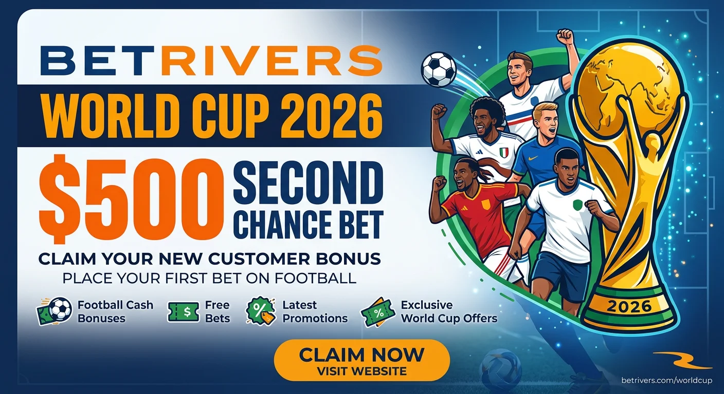 BetRivers: $500 World Cup Second Chance Bet